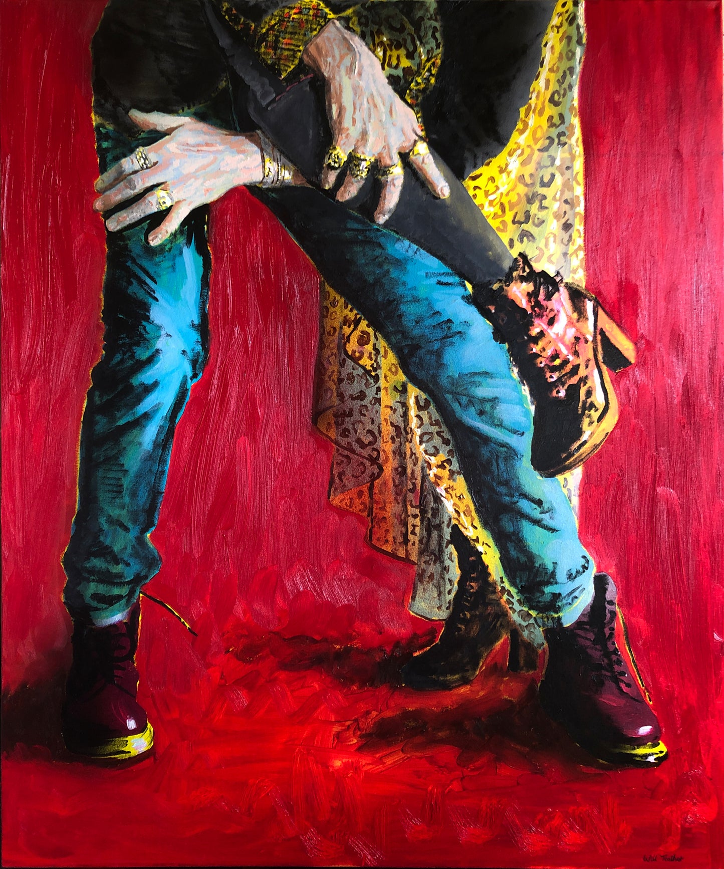 Embrace- 120 x 100cm - Oil on canvas - Will Teather