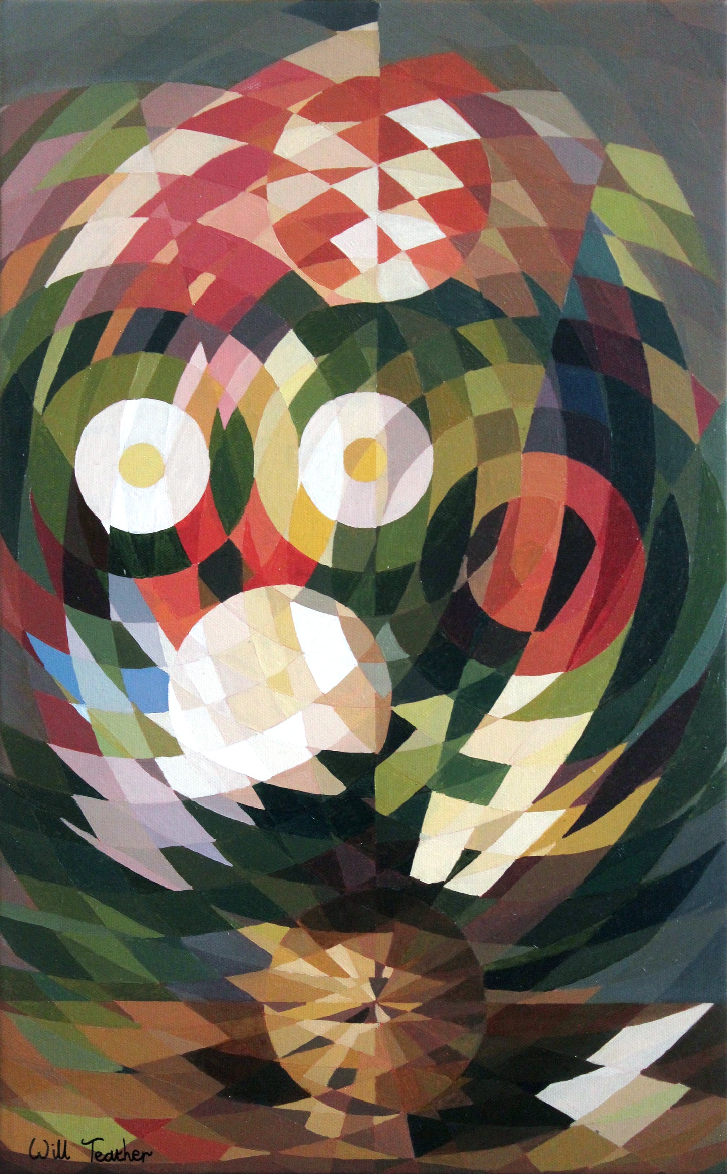 Vase of flowers, a signed limited edition print by Will Teather, British artist