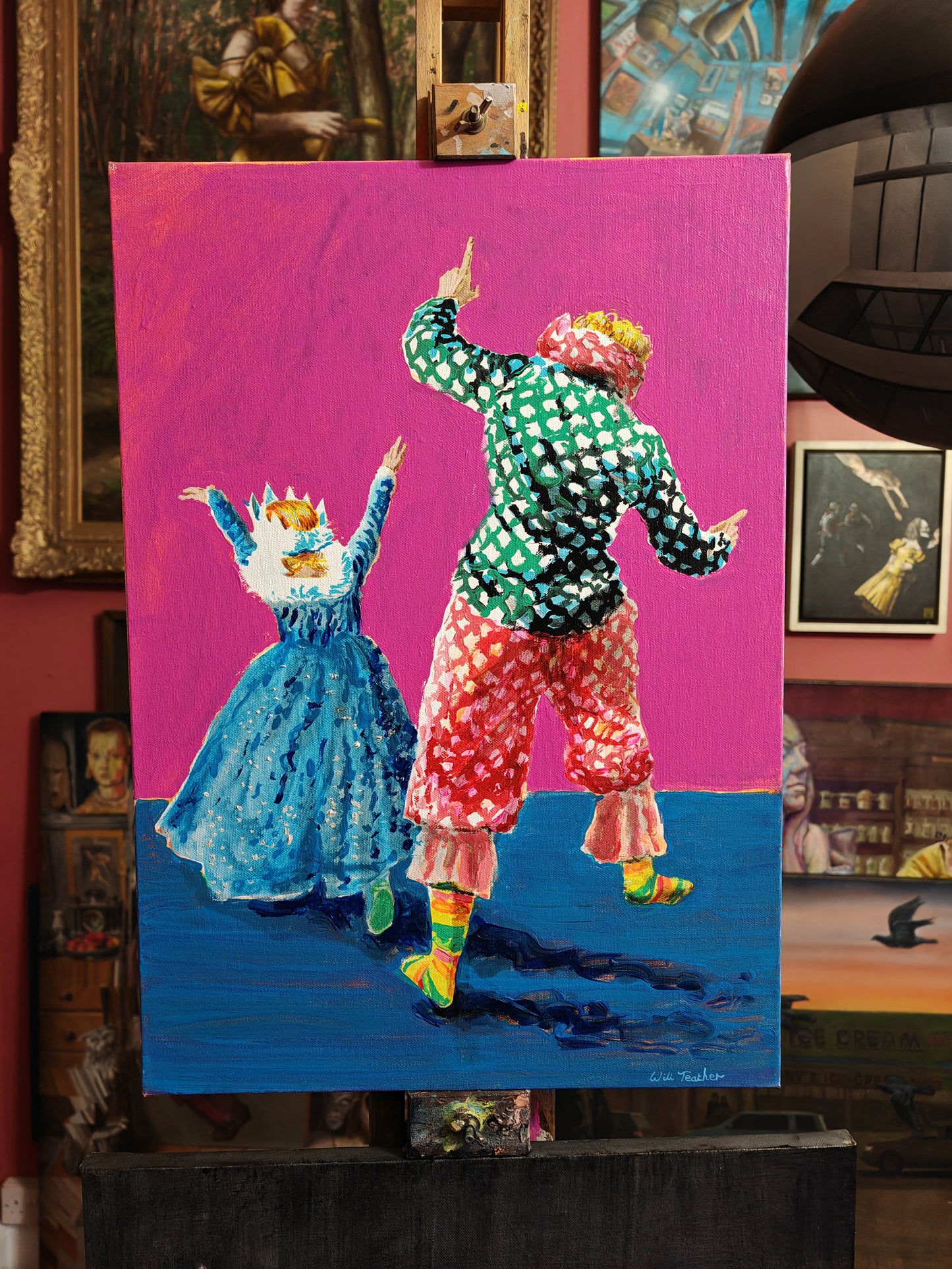 Once more with feeling- Acrylic and oil on canvas - 42 x 59cm - Will Teather