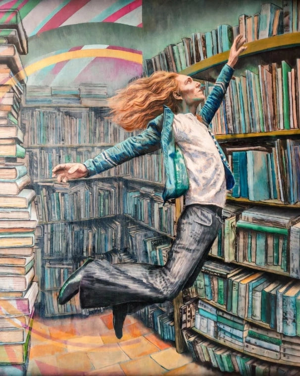 The Library- Acrylic and oil on panel mounted on aluminum - 130 x 140cm - Will Teather