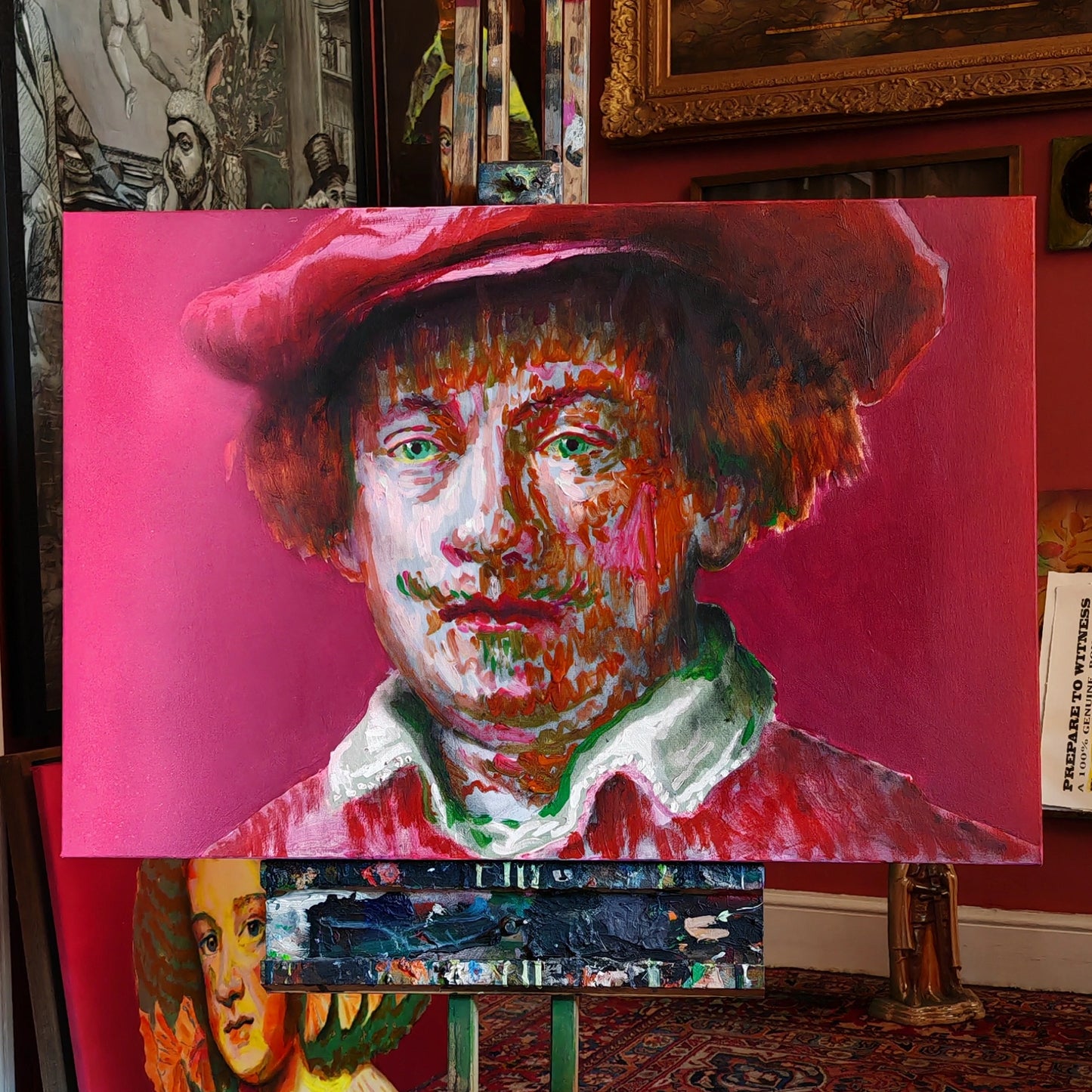 After Rembrandt - Oil and acrylic on canvas- 61 x 91cm by Will Teather