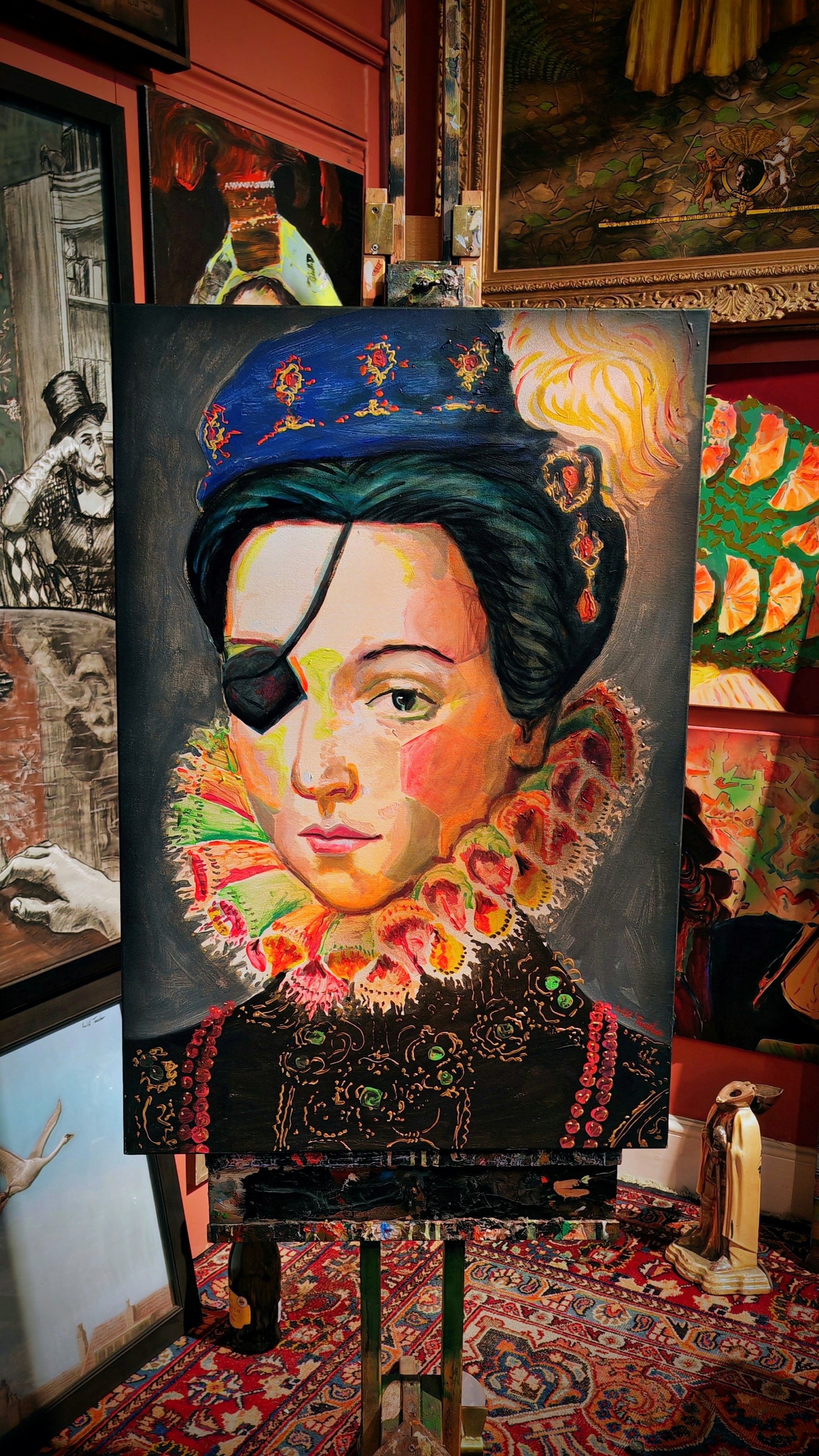 'The Princess of Eboli' - 60 x 97.1cm - Oil and acrylic paint on canvas by Will Teather