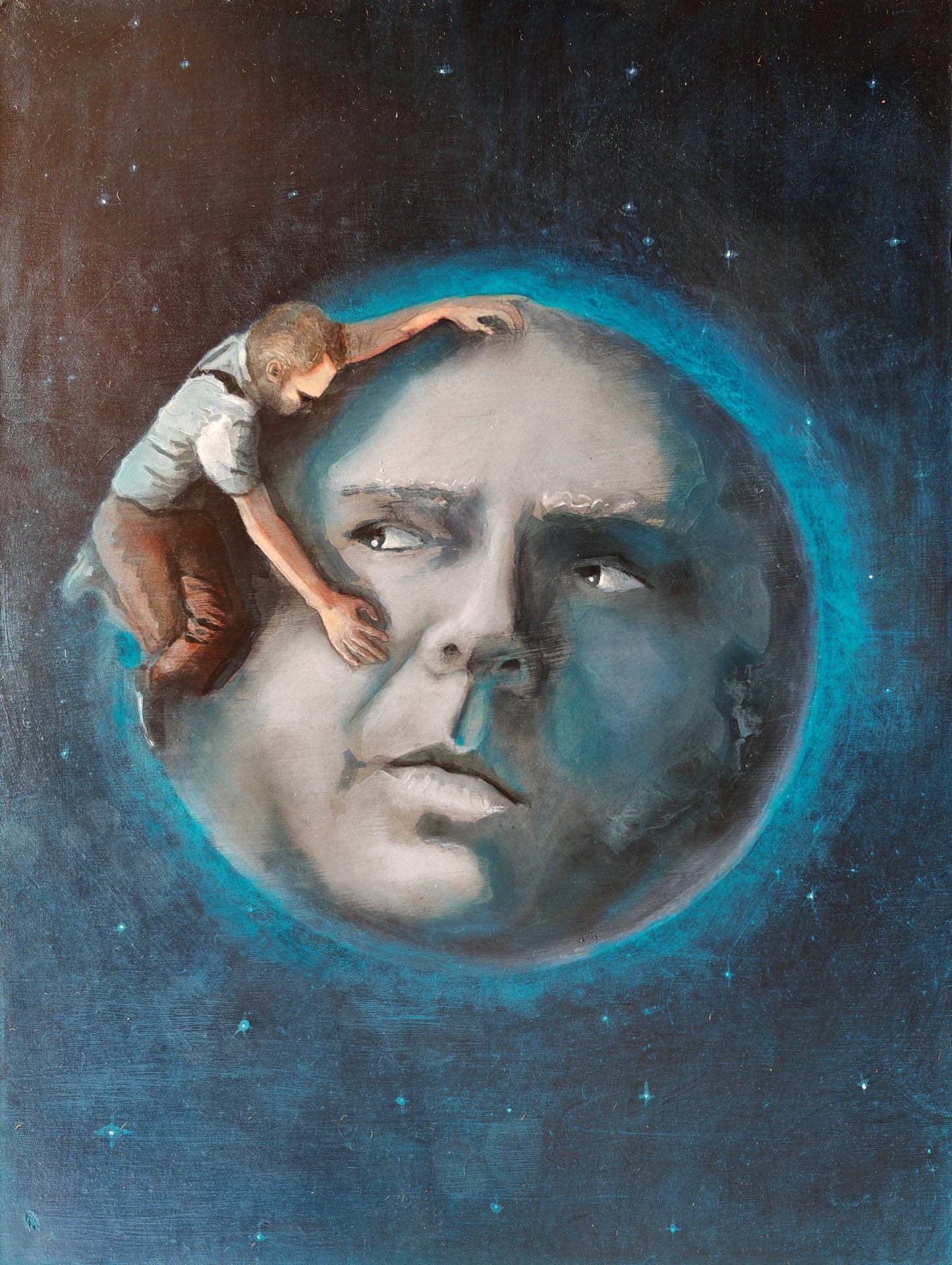 The Man in the Moon, a painting by Will Teather