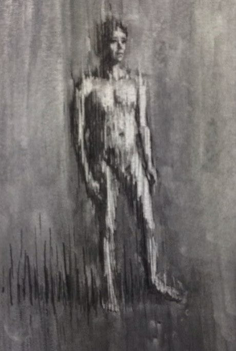 Life drawing of Ben (framed) - 41 x 60cm -Will Teather