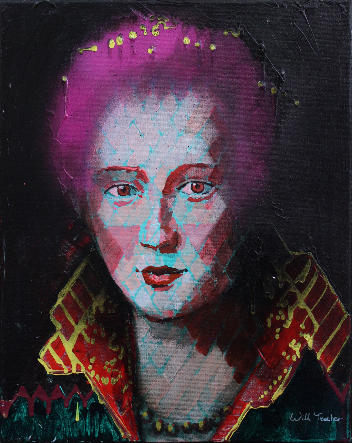 Maria de' Medici (after Allori)- Oil on canvas - 40.5 x 51cm - a painting by Will Teather (Copy)