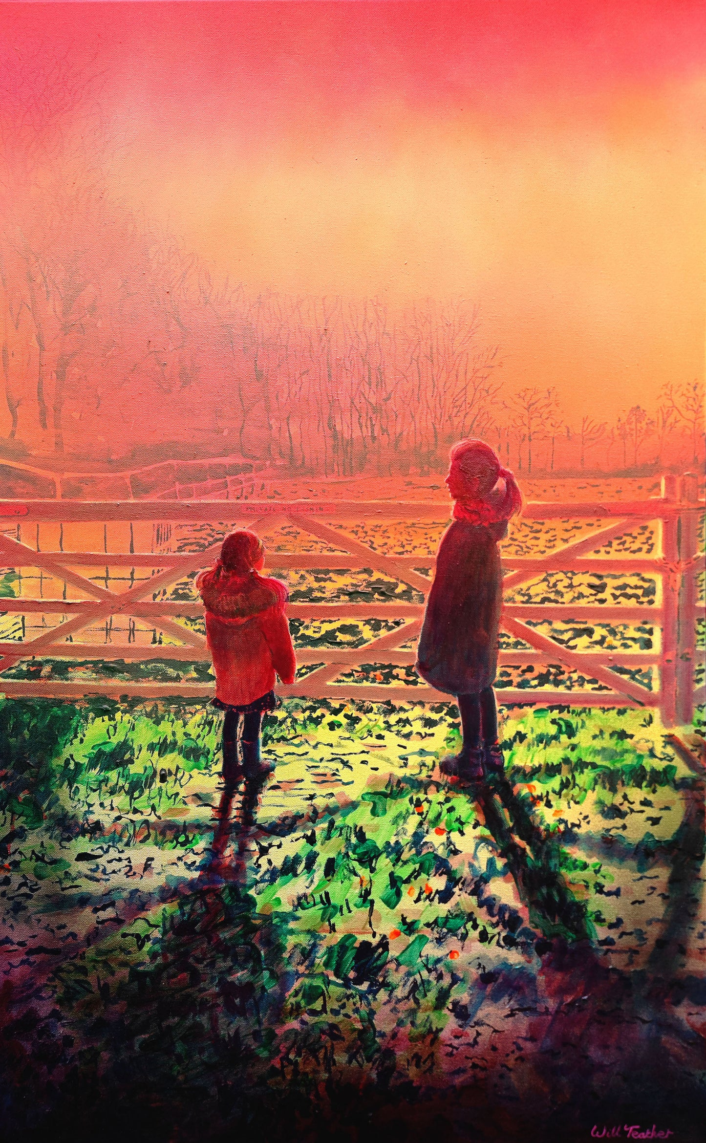 Outside the Fishing Lake- Large limited edition contemporary art print by Will Teather