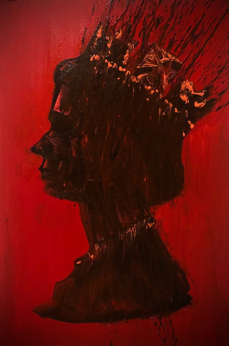 Queen Elizabeth 2nd by Will Teather- 61 x 46cm -Acrylic on canvas