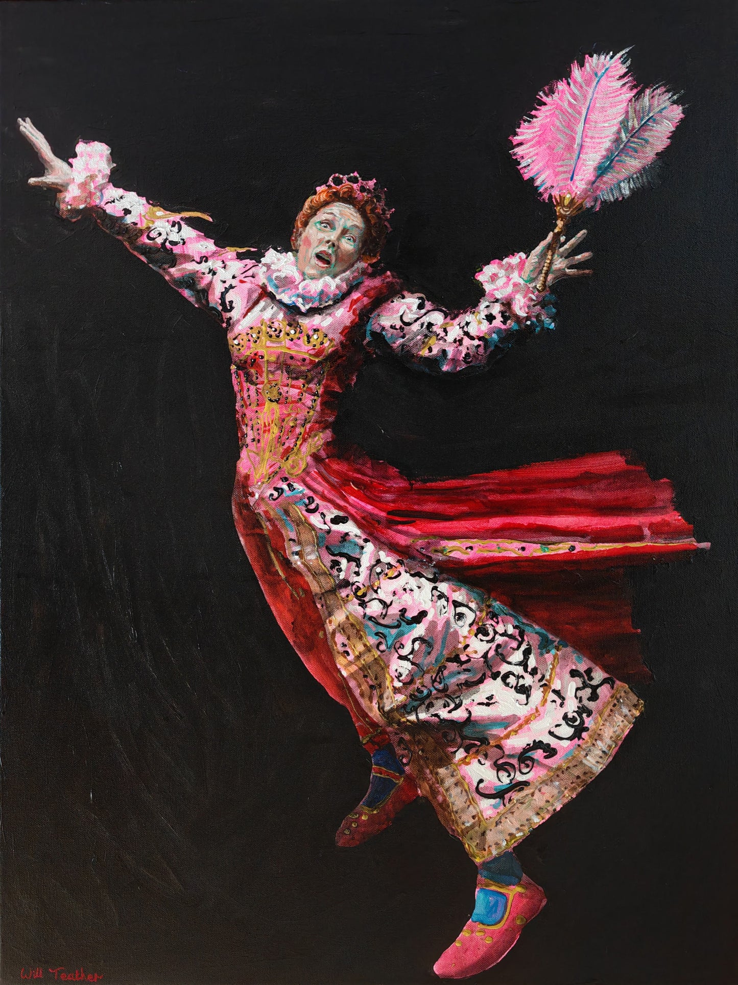 Royal Descent - Large limited edition contemporary art print by Will Teather