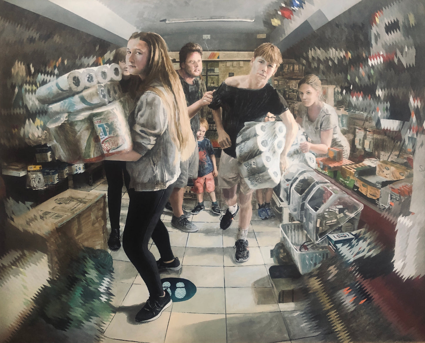 The Age of Panic by Will Teather- Oil on panel - 115 x 143cm - Will Teather