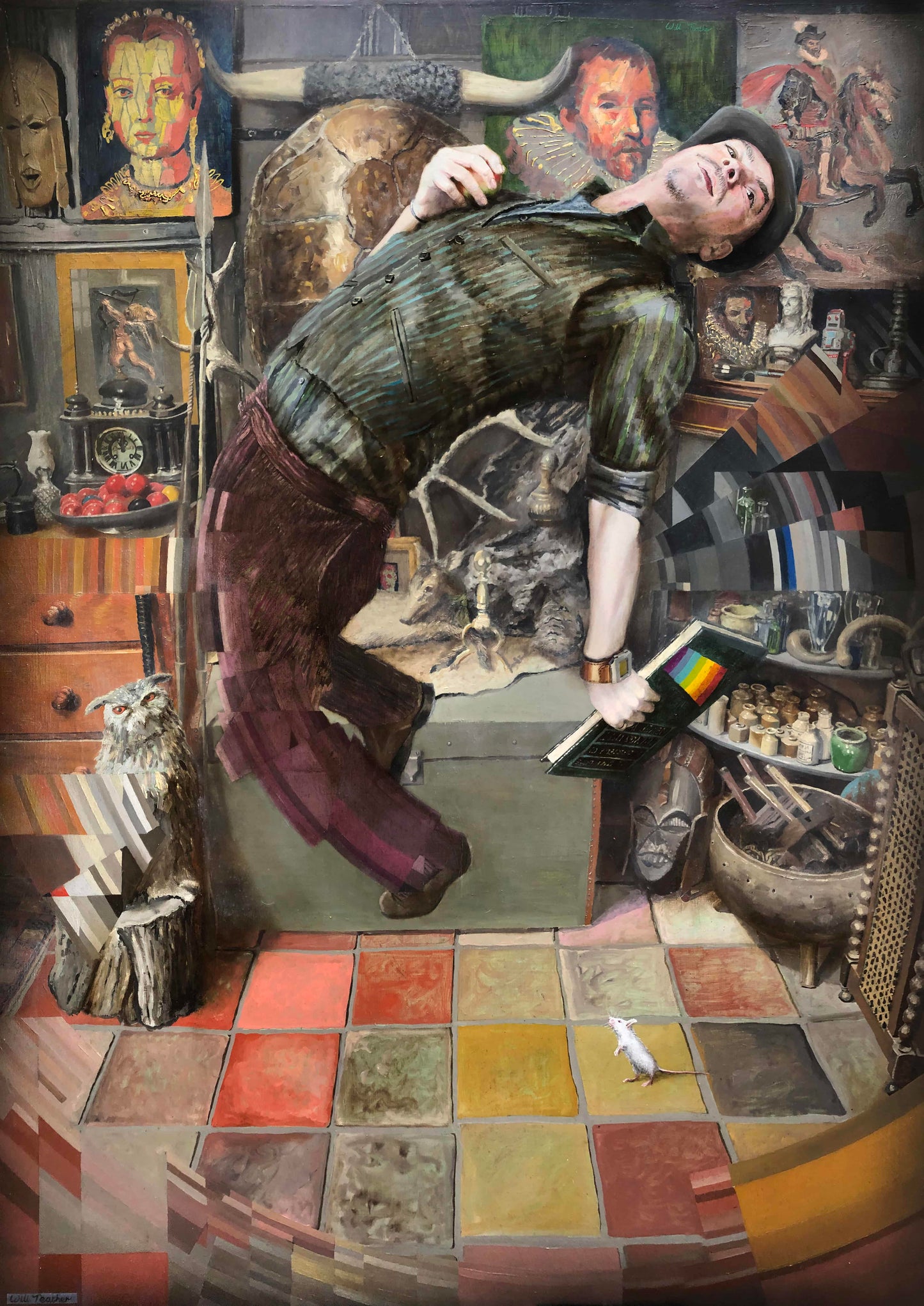 Encounter- Oil on panel- 94.5 x 133.52cm-2020- £13500 - Will Teather