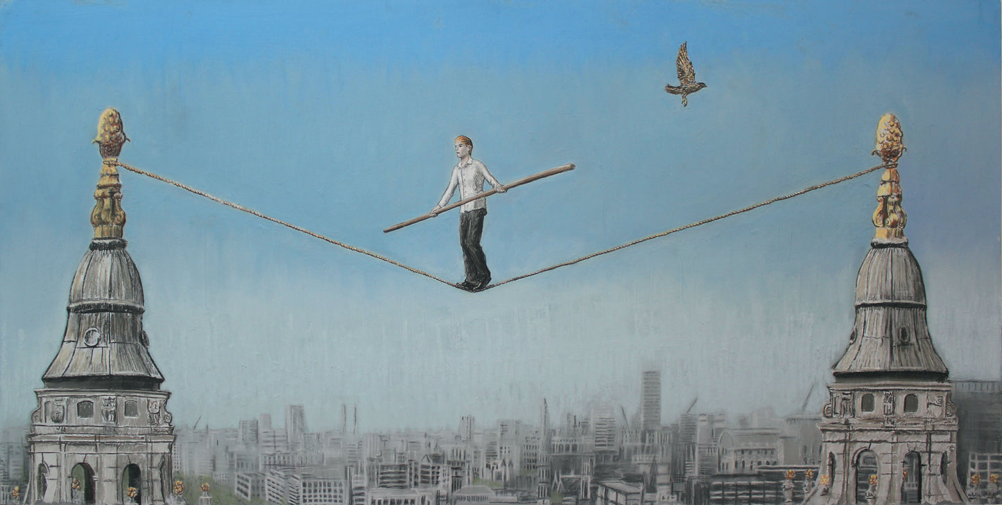 The Spires of St Pauls - Pastel on board - 120 x 60.5 - Will Teather