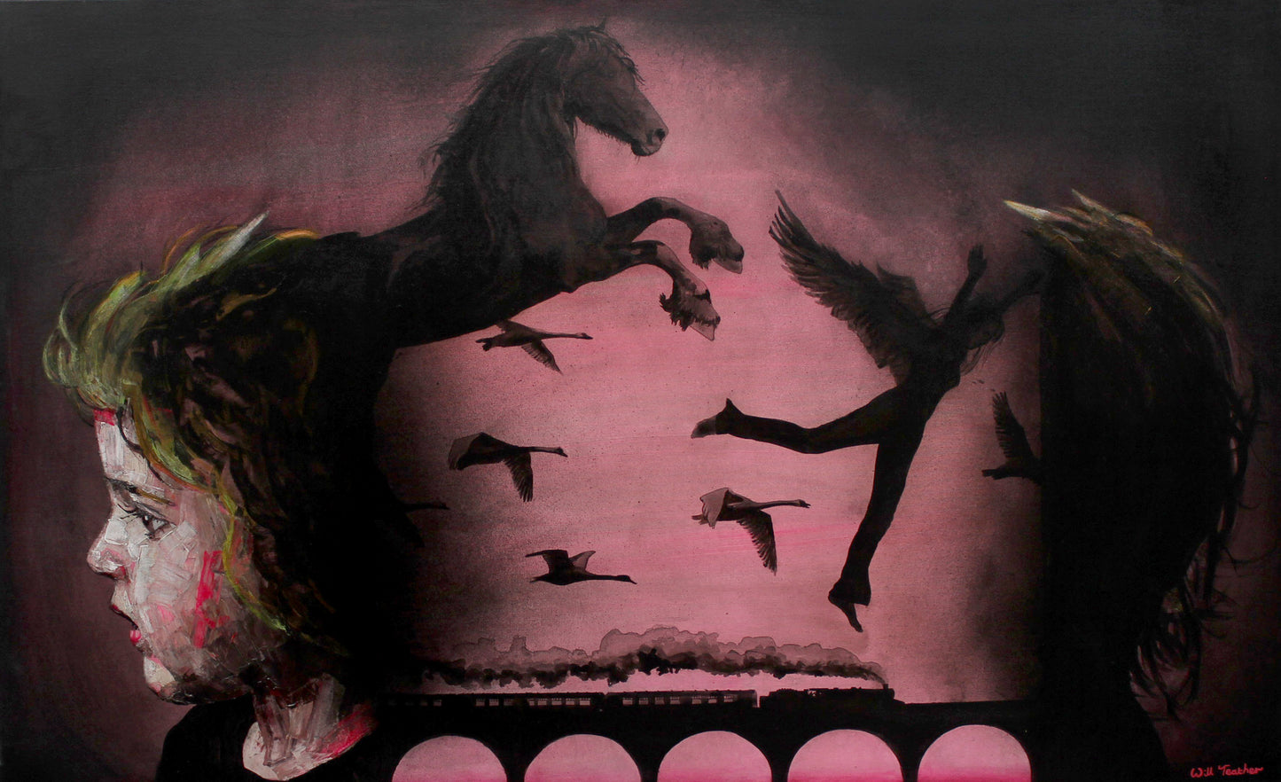 What does a soul look like?- 100 x 161.8cm - Oil and acrylic paint on canvas