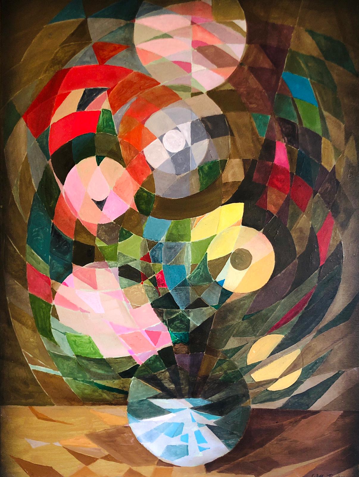 Flowers in a Serpentine Vase (after Oisais Beert the Elder)- Oil and acrylic on canvas - 80 x 60cm