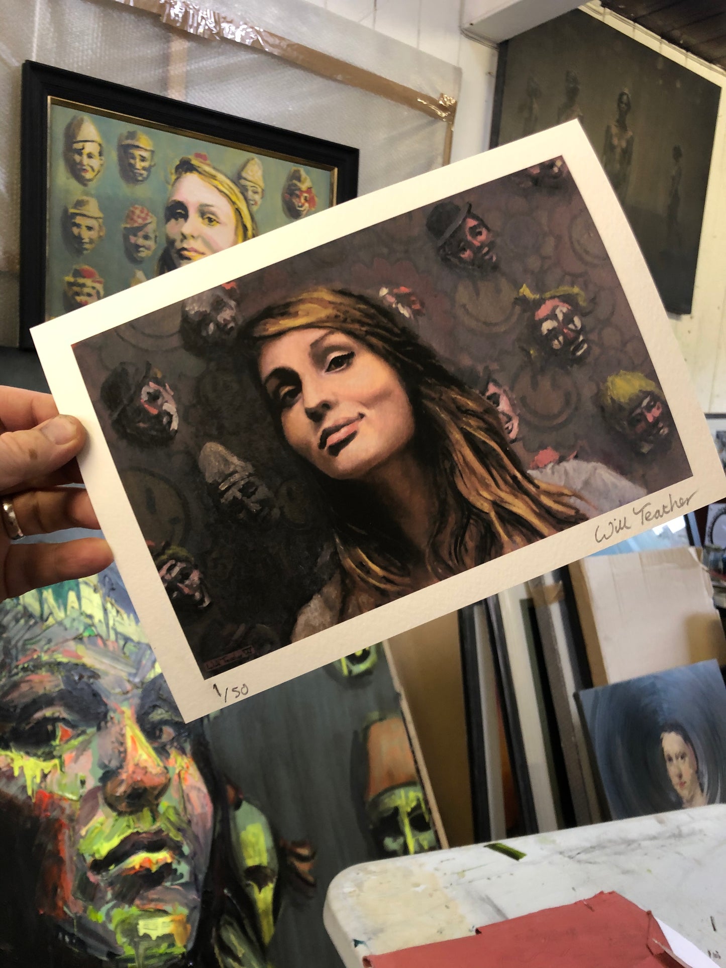 “Backstage at the Hippodrome”- Mini print by Will Teather, British artist