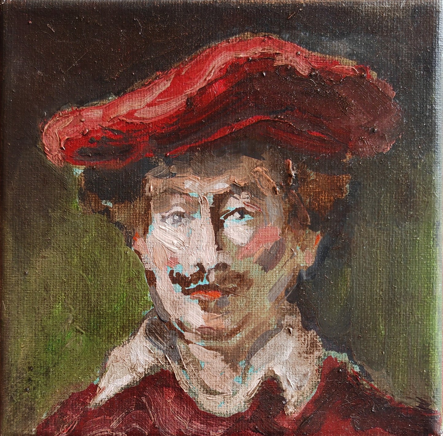 After Rembrandt - Oil on canvas -15 x 15cm- Will Teather