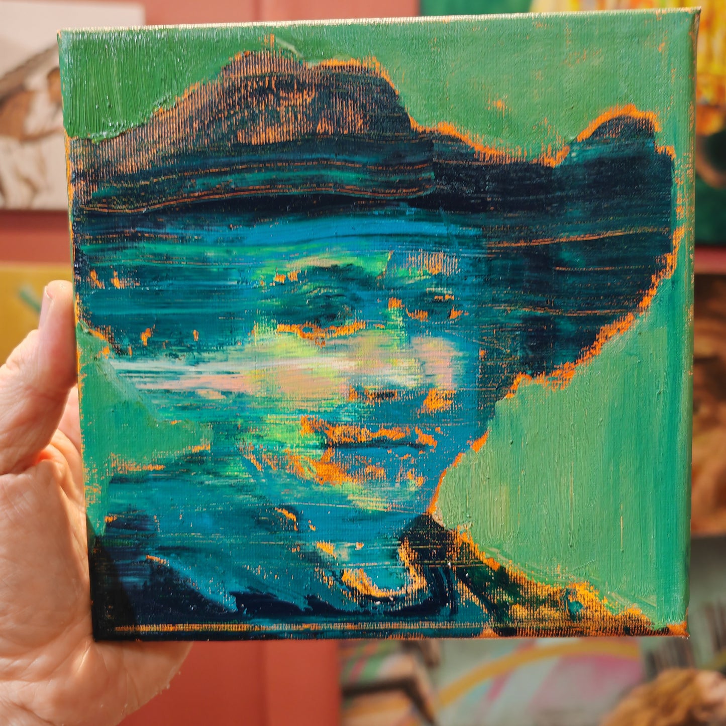 After Rembrandt - 20 x 20cm - oil on canvas by Will Teather