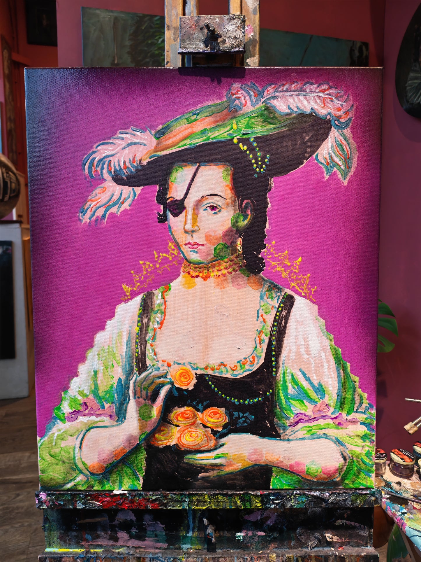 The Princess of Eboli, a painting by Will Teather, 56 x 45.5cm