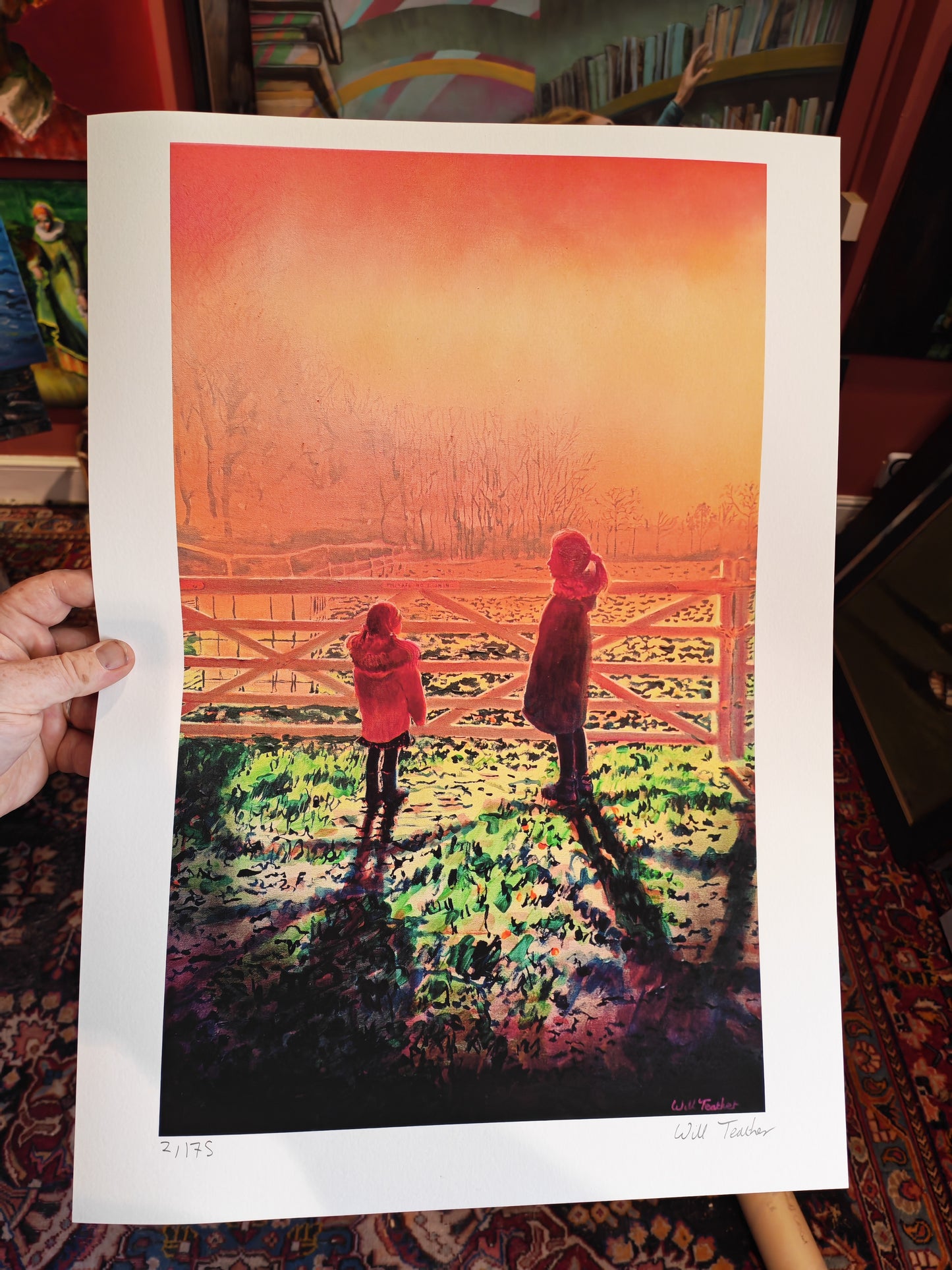 Outside the Fishing Lake- Large limited edition contemporary art print by Will Teather