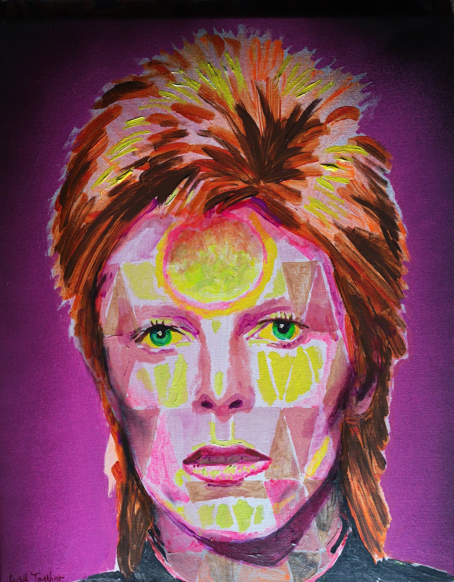 Aladdin Sane, a painting by Will Teather, 56 x 45.5cm