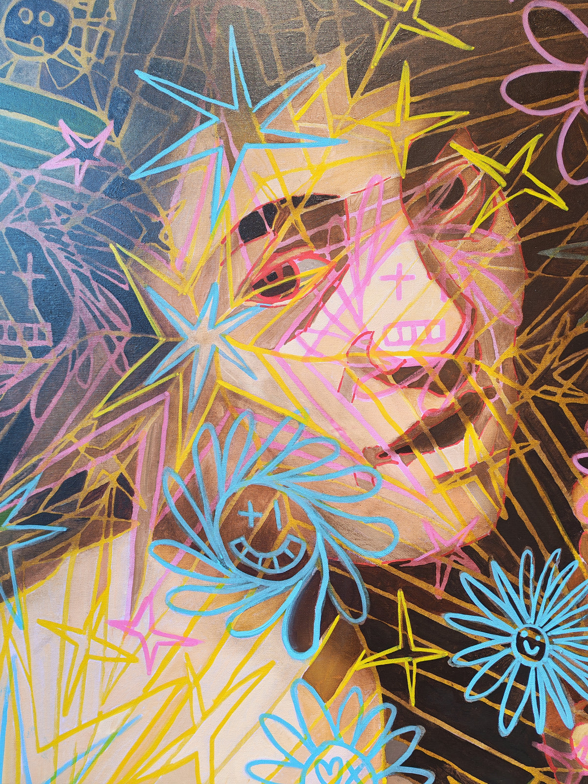 Young Sick Bacchus- Oil and acrylic on canvas- 100 X 120cm - Will Teather