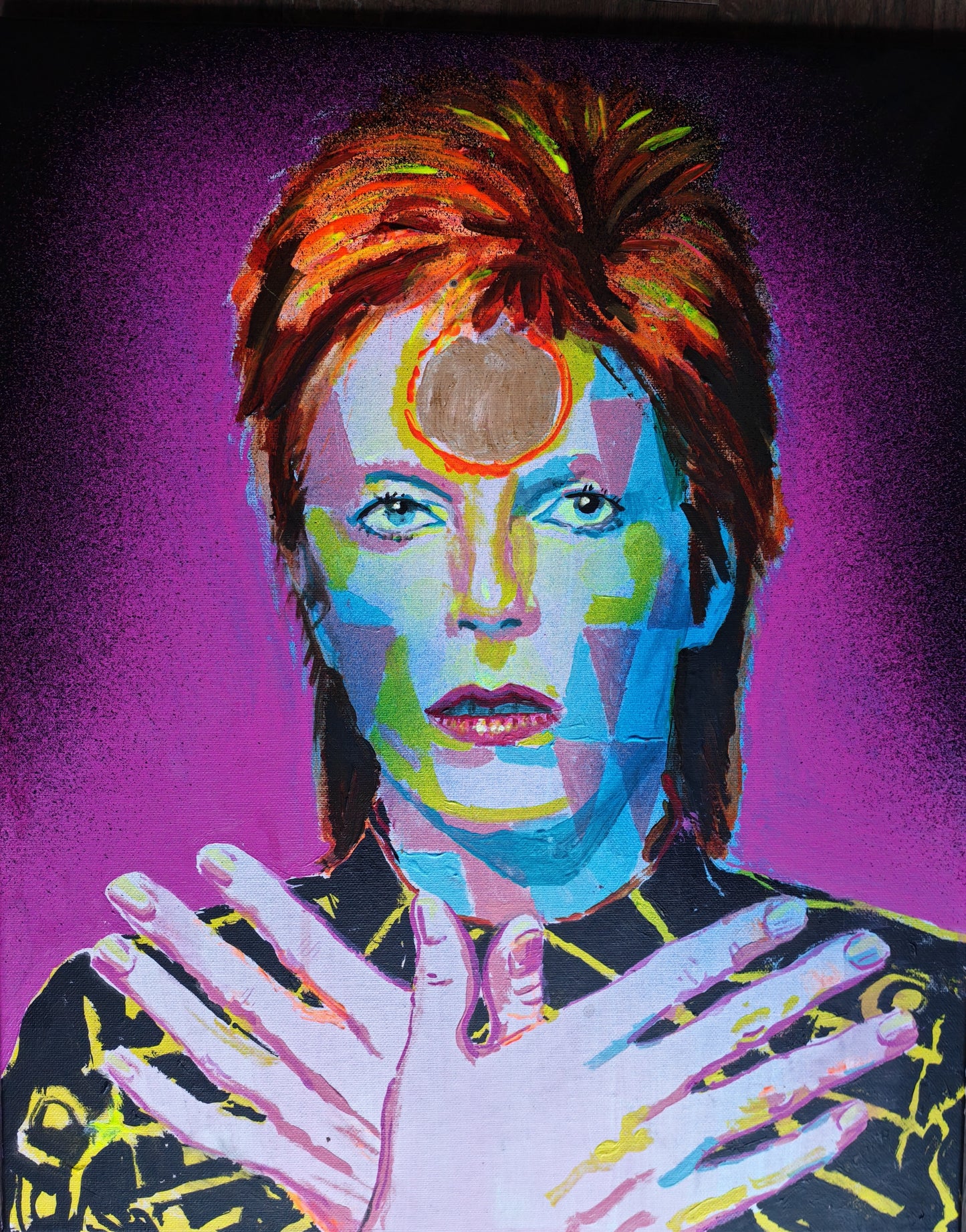 Aladdin Sane, a painting by Will Teather, 56 x 45.5cm