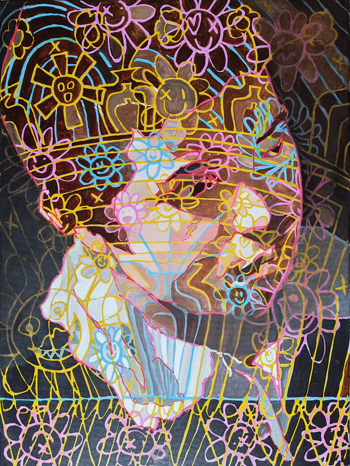 Young Sick Bacchus- Oil and acrylic on canvas-120 x100cm - Will Teather