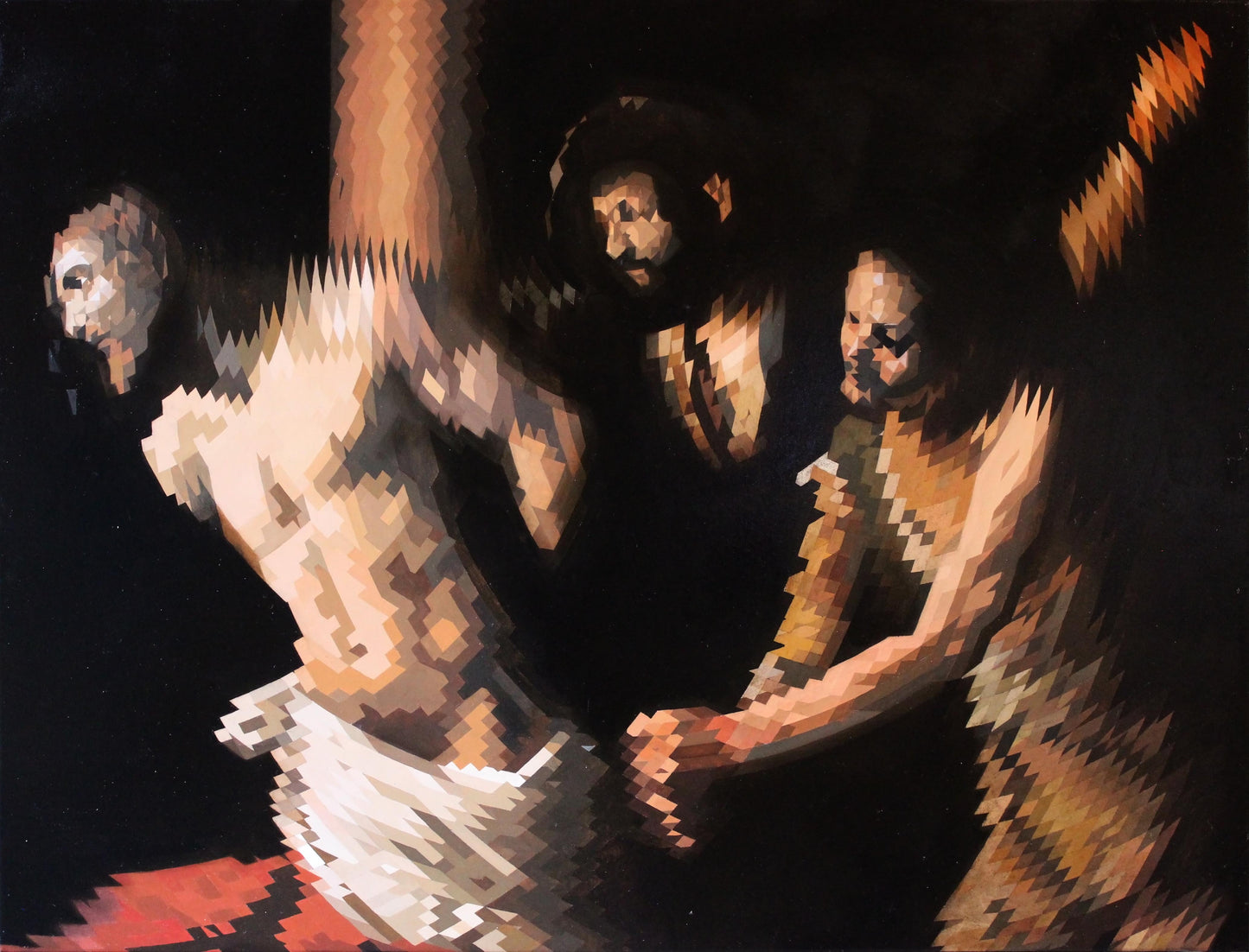 "Christ at the column (after Caravaggio)" - Large limited edition contemporary art print by Will Teather
