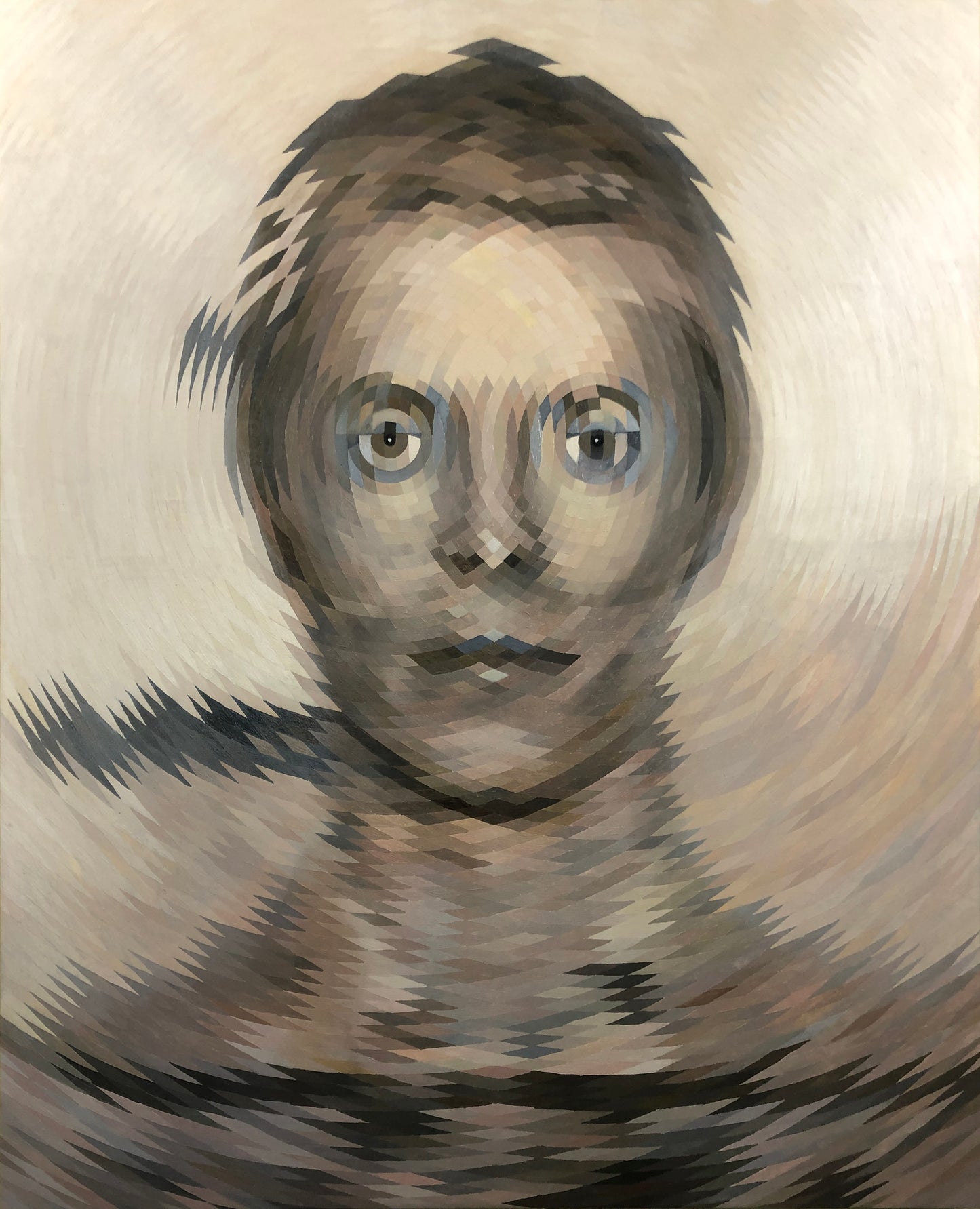 "Bowie" - Large print themed around David Bowie’s mug shot, by Will Teather