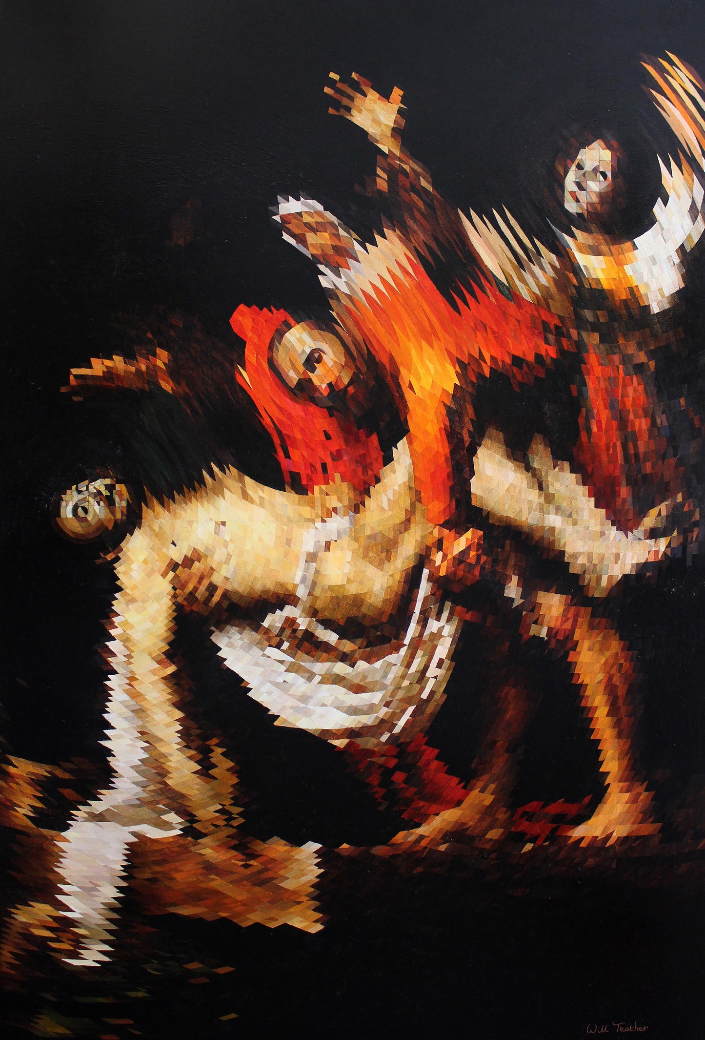 "The Deposition" - Large signed fractal art print by Will Teather