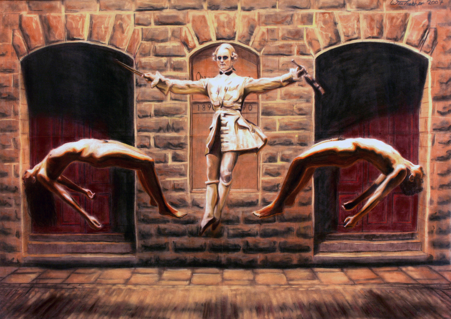 "Queen Street Church at 4am" - Large signed, surreal Aberdeen themed print by Will Teather