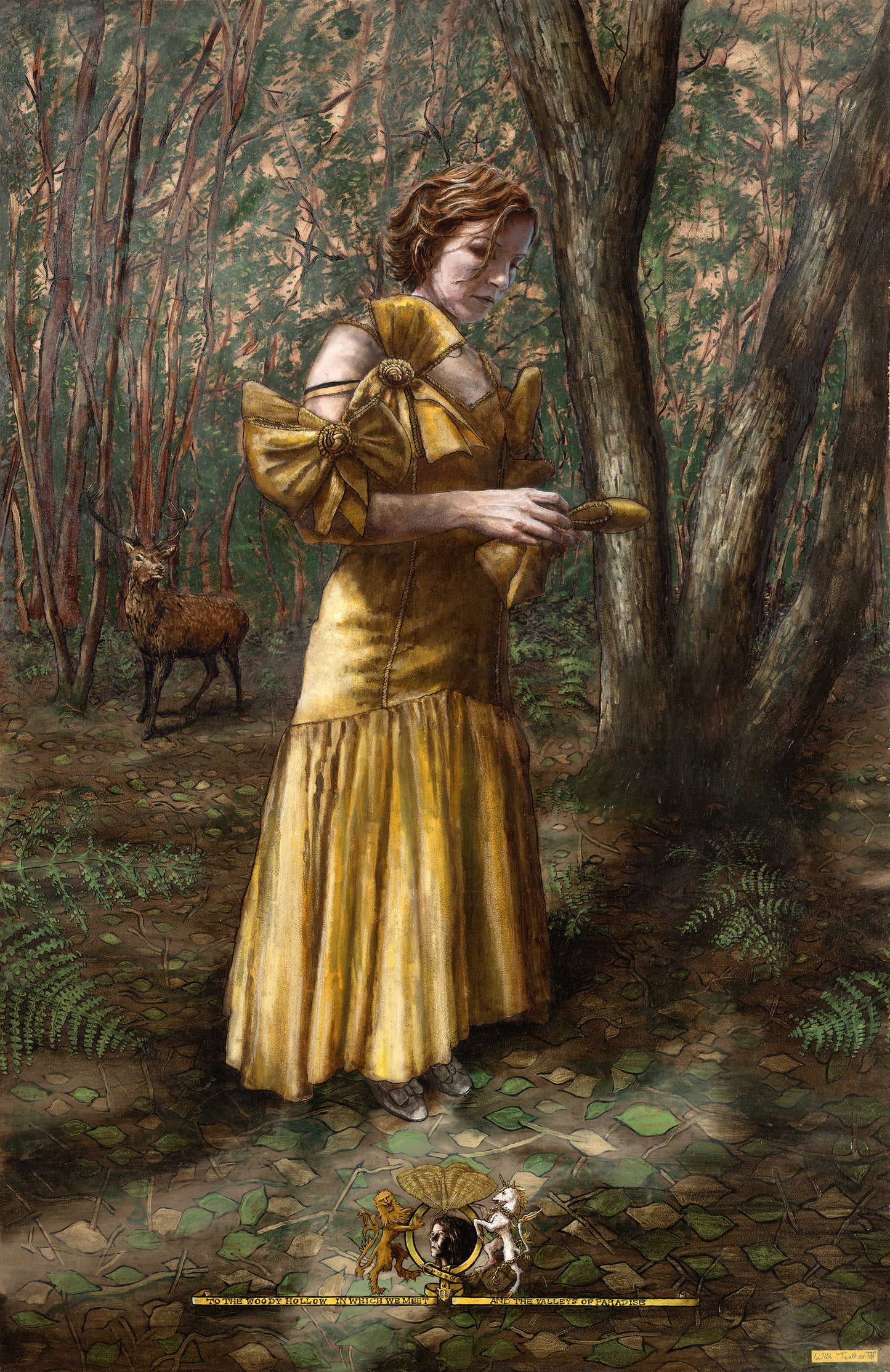 To The Woody Hollows In Which We Meet, And The Valleys Of Paradise, a unique painting by Will Teather