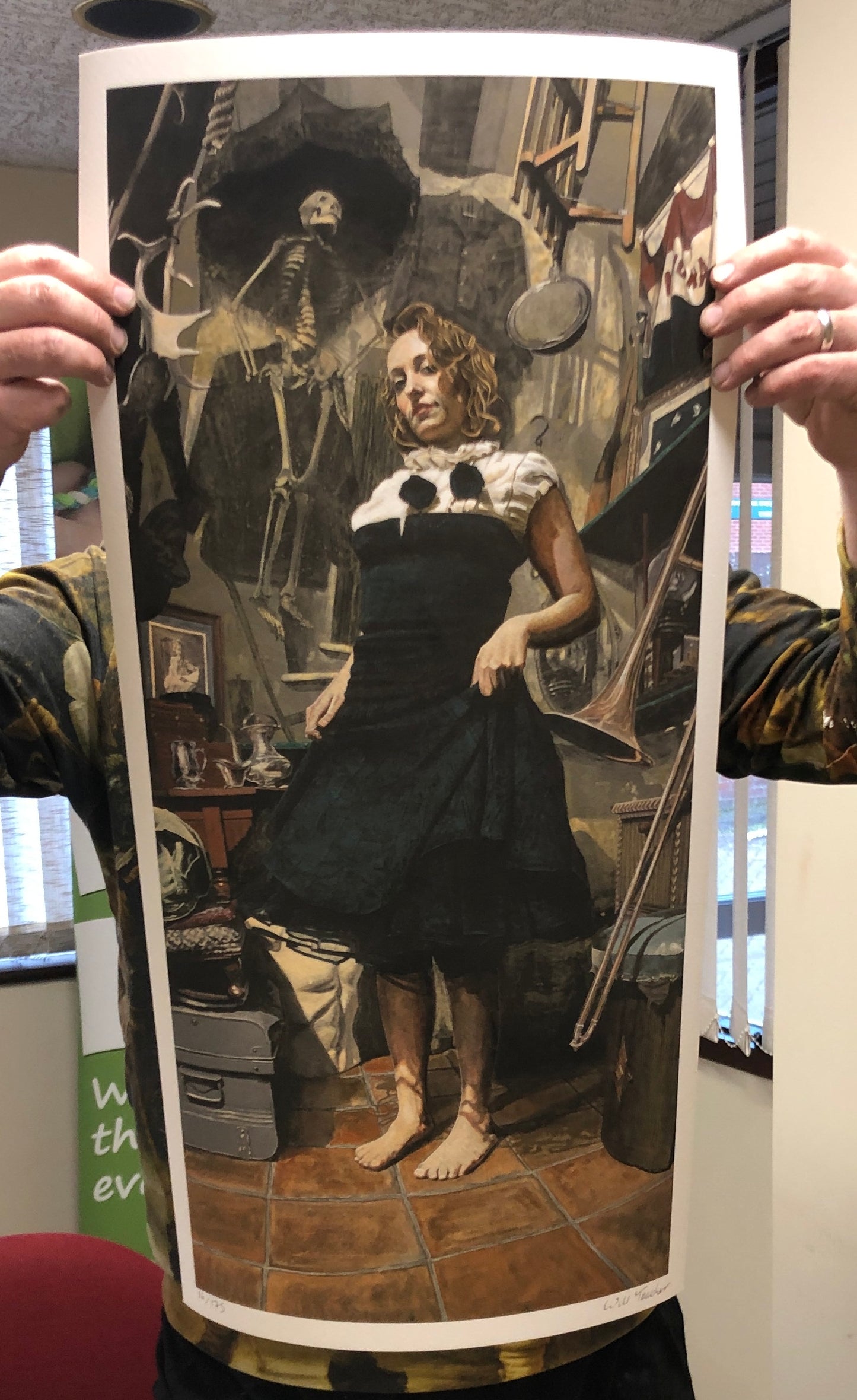 "The Old Curiosity Shop" (featuring Ana Silvera)- Large contemporary art print by Will Teather, British artist