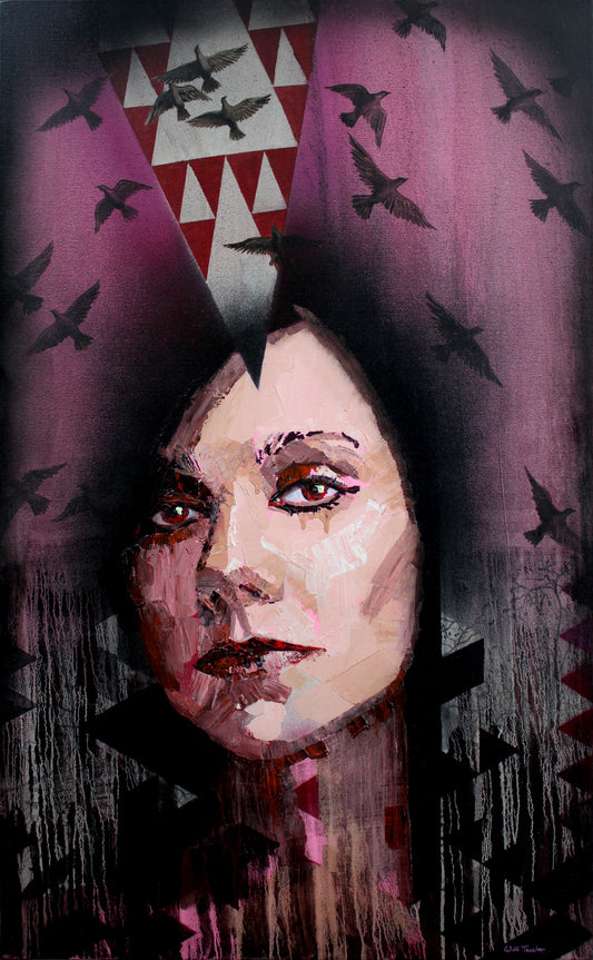 Glitch- Oil on canvas- 69.5 x 113cm, by Will Teather