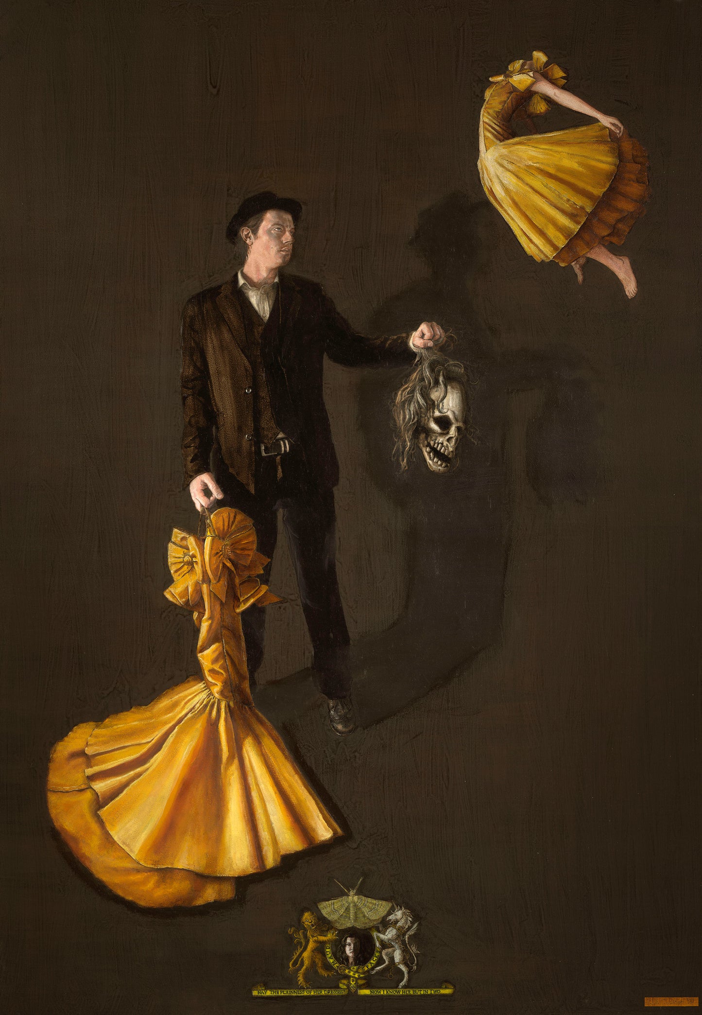 Nay The Plainness of Her Dresses, Now I know her but in Two - Oil on panel in ornate gilt frame- 155 x 105cm - Will Teather