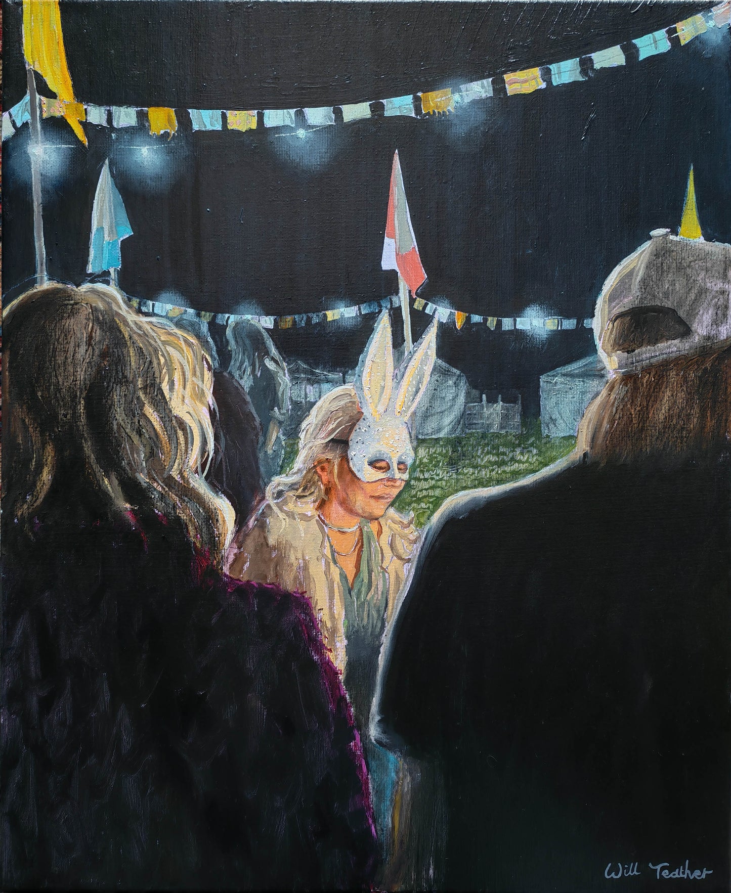 Night scene, a painting by Will Teather