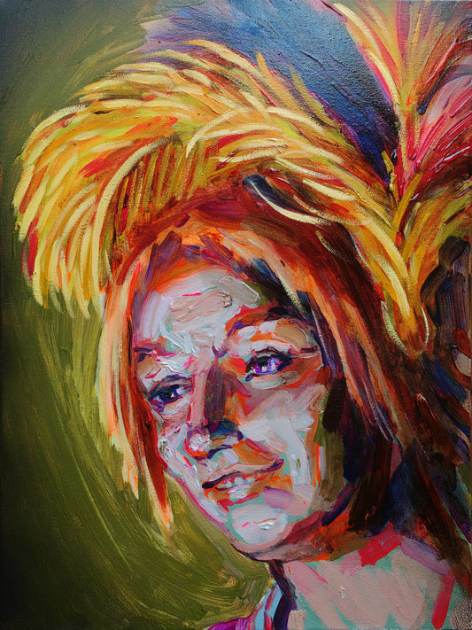 Portrait (after Honhorst) - Oil and acrylic on canvas -61 x 46cm - Will Teather