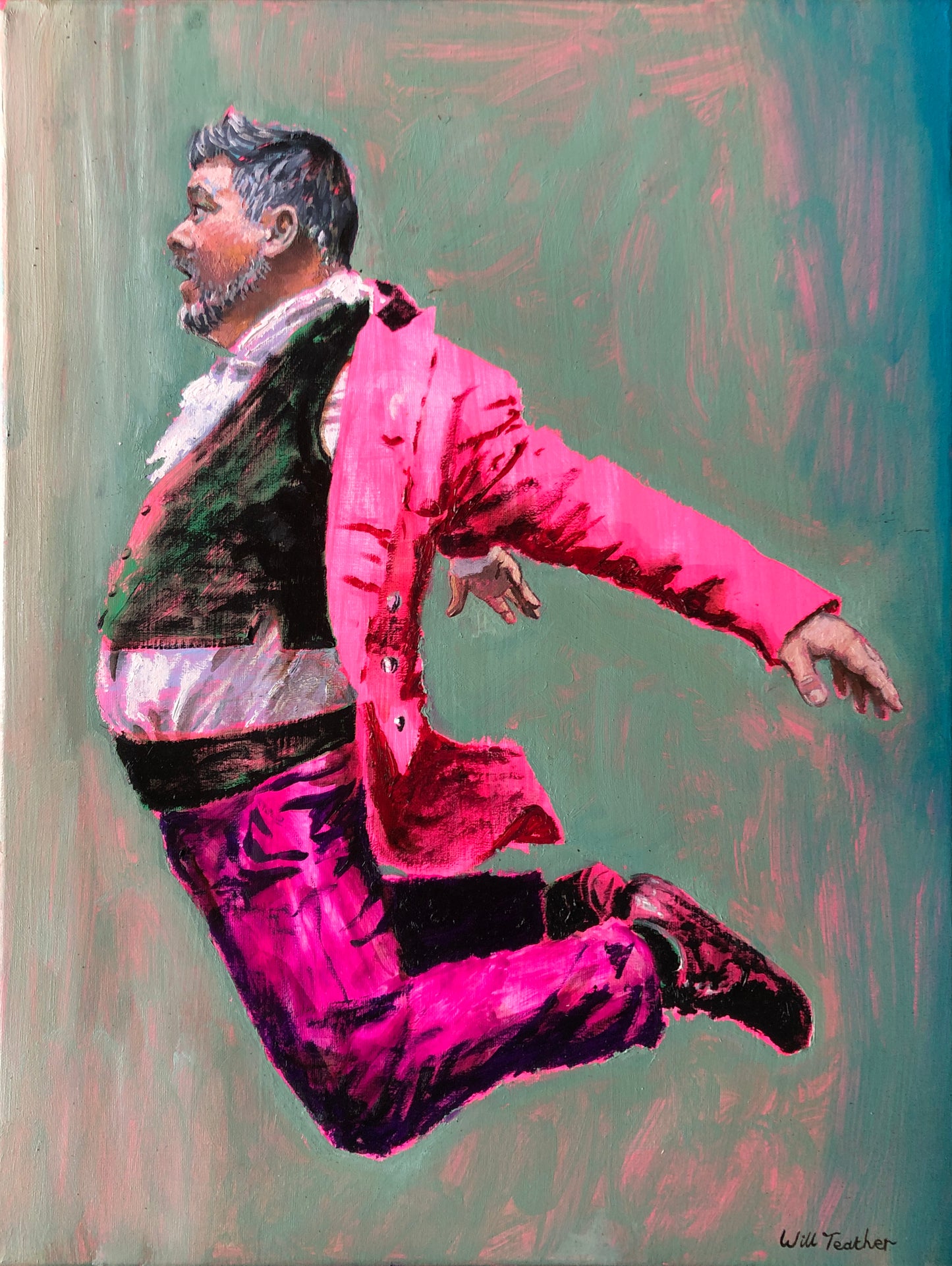 The Candidate - 61 x 46cm - Oil and acrylic paint on canvas - Will Teather