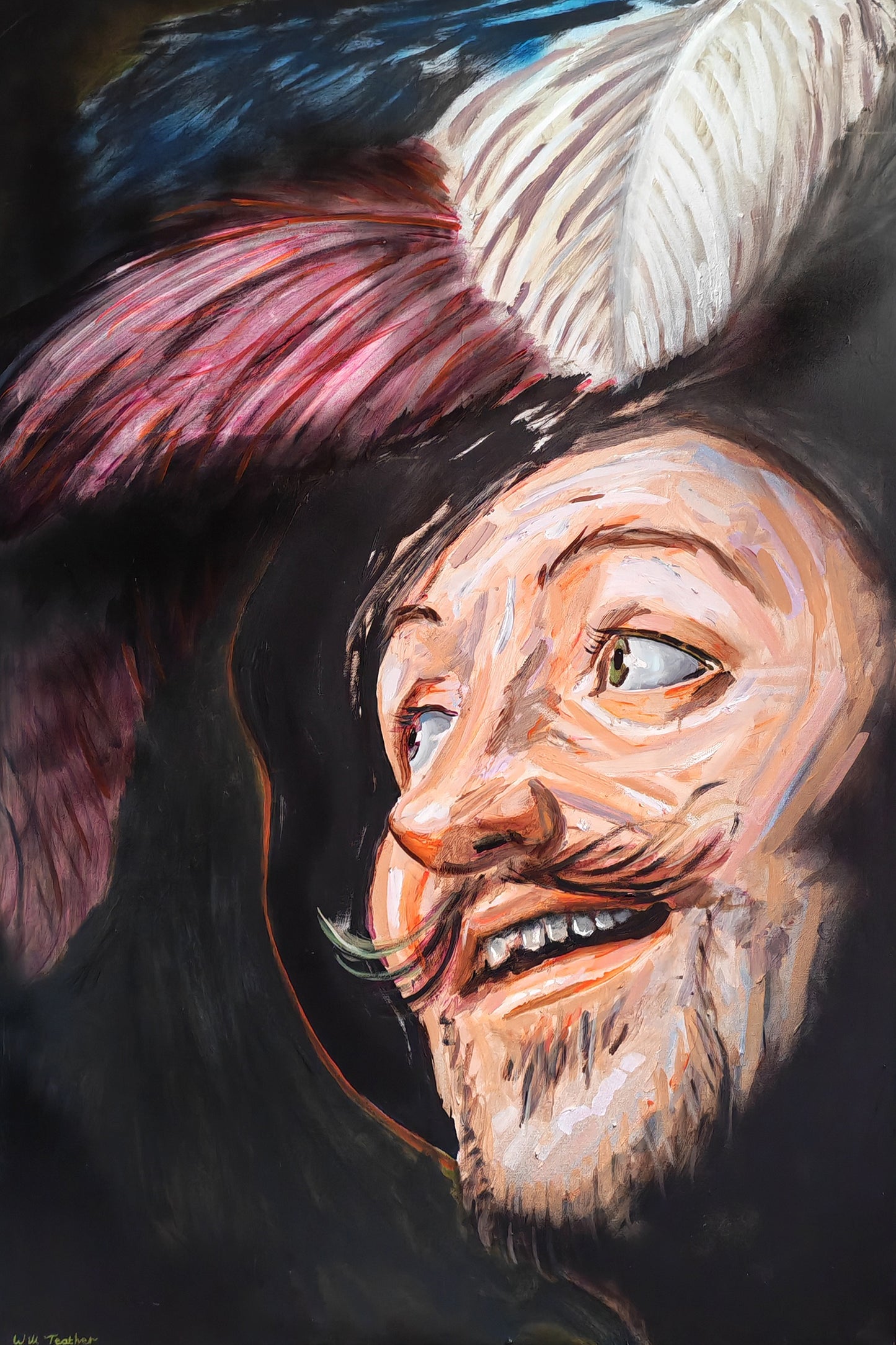 The Happy Violinist- Acrylic and oil on canvas - 100 x 150cm- Will Teather