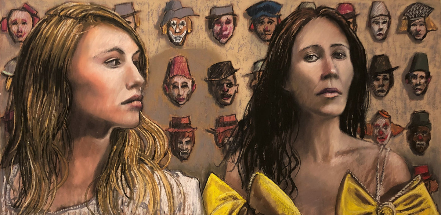 The Hippodrome - pastel on panel in black frame-65 x 125cm approx - Will Teather