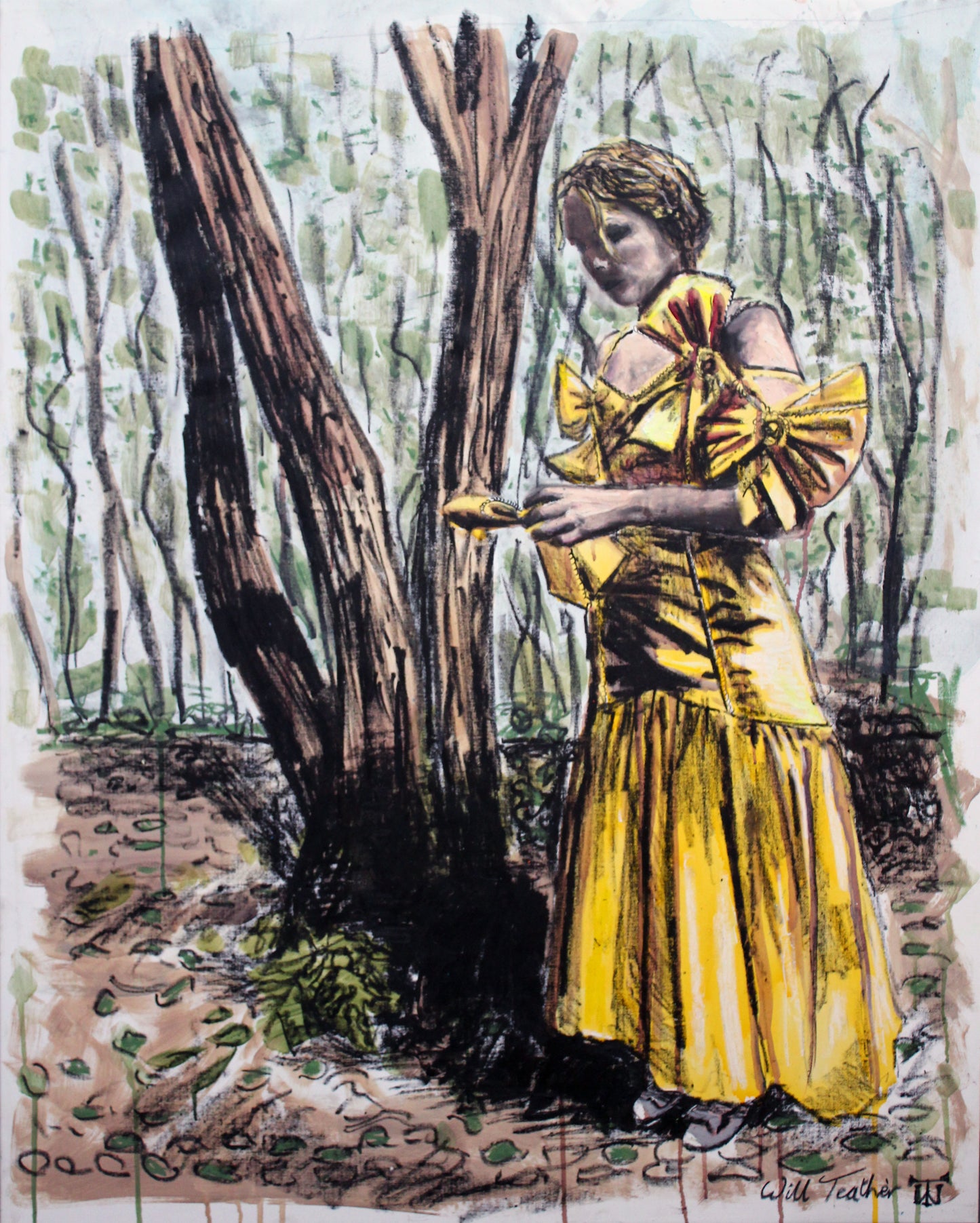 The Valleys of Paradise- Oil bar on canvas - 100 x 70cm- Will Teather