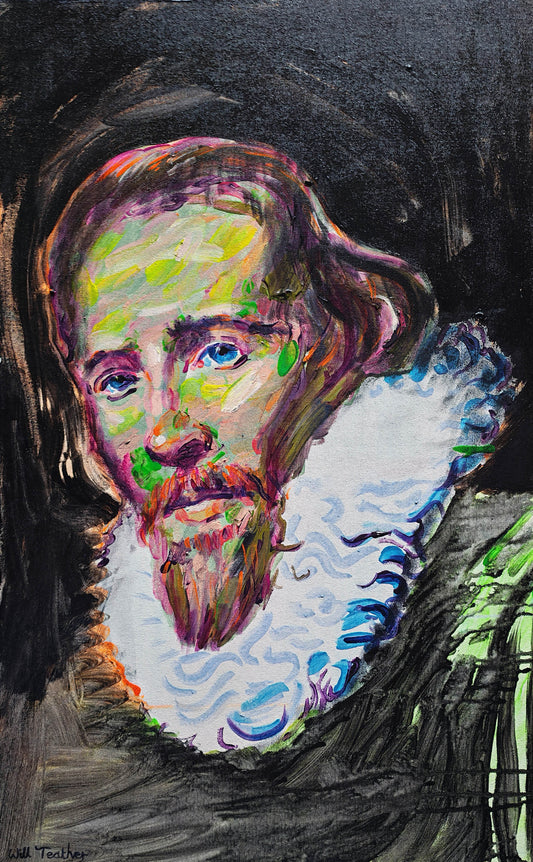 The goldsmith, After Van den Valckert - 50 x 81cm- Oil and acrylic on canvas - Will Teather