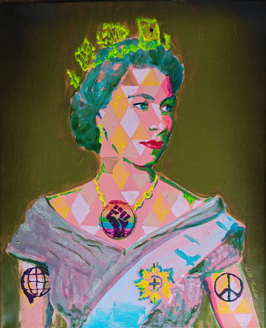Peace Queen II, a painting by Will Teather, 56 x 45.5cm