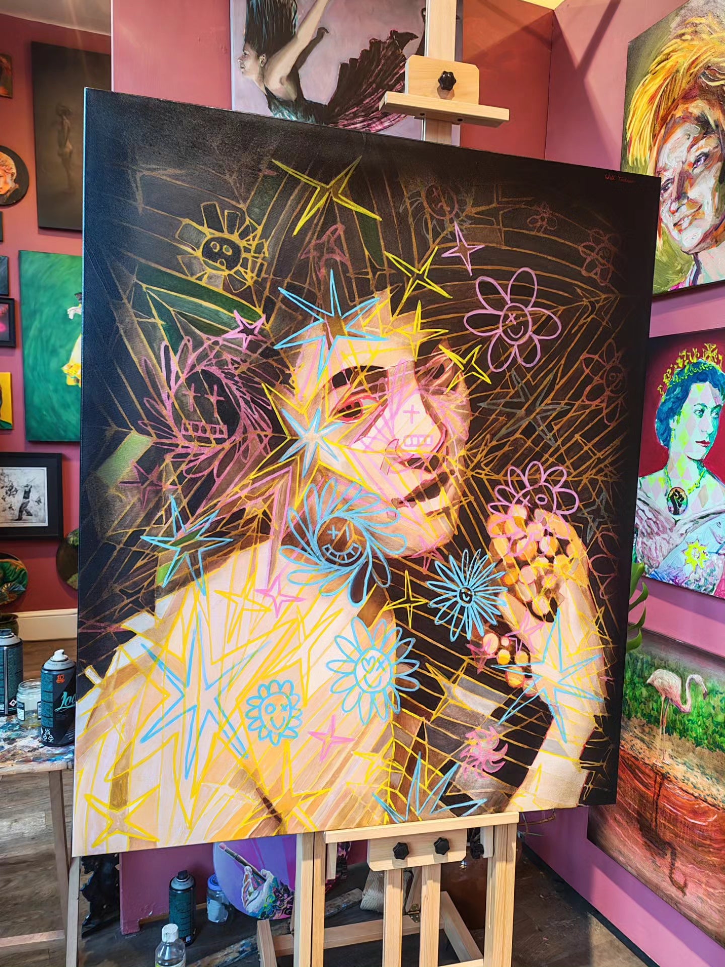 Young Sick Bacchus- Oil and acrylic on canvas- 100 X 120cm - Will Teather