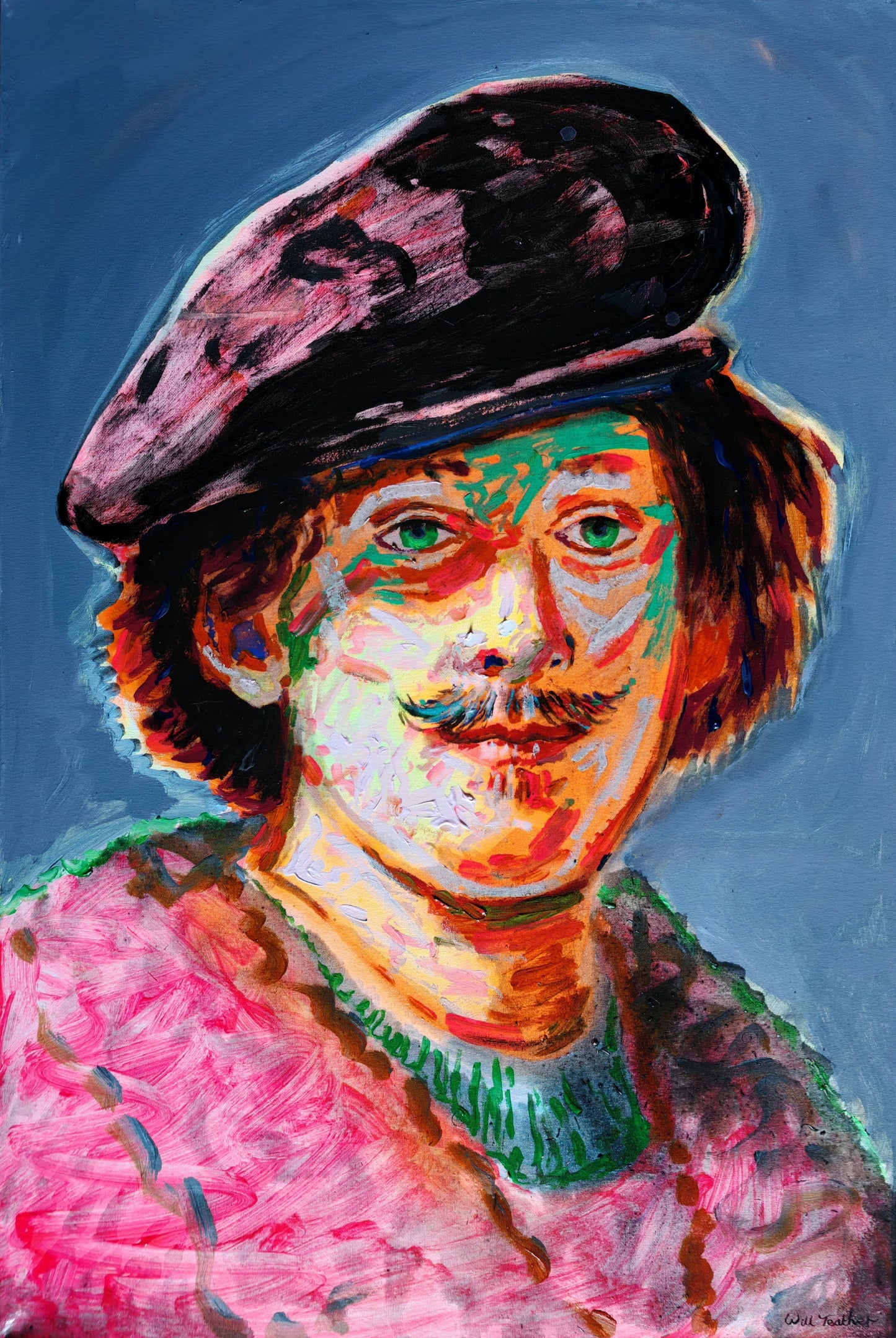 After Rembrandt - Oil and acrylic on canvas- 61 x 91cm by Will Teather