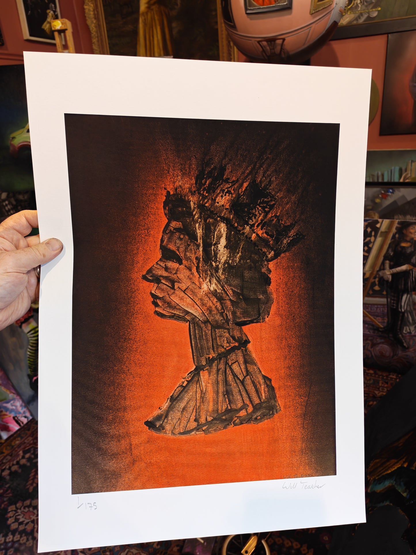 Red Queen - Large signed print by Will Teather