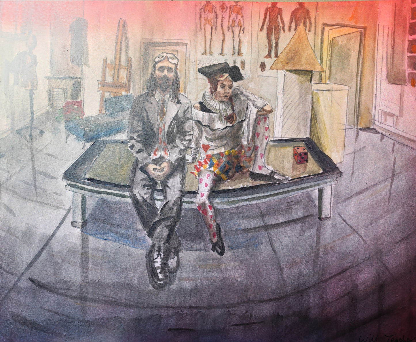 Life painting on paper - 34.5 x 42cm - Will Teather (unframed)