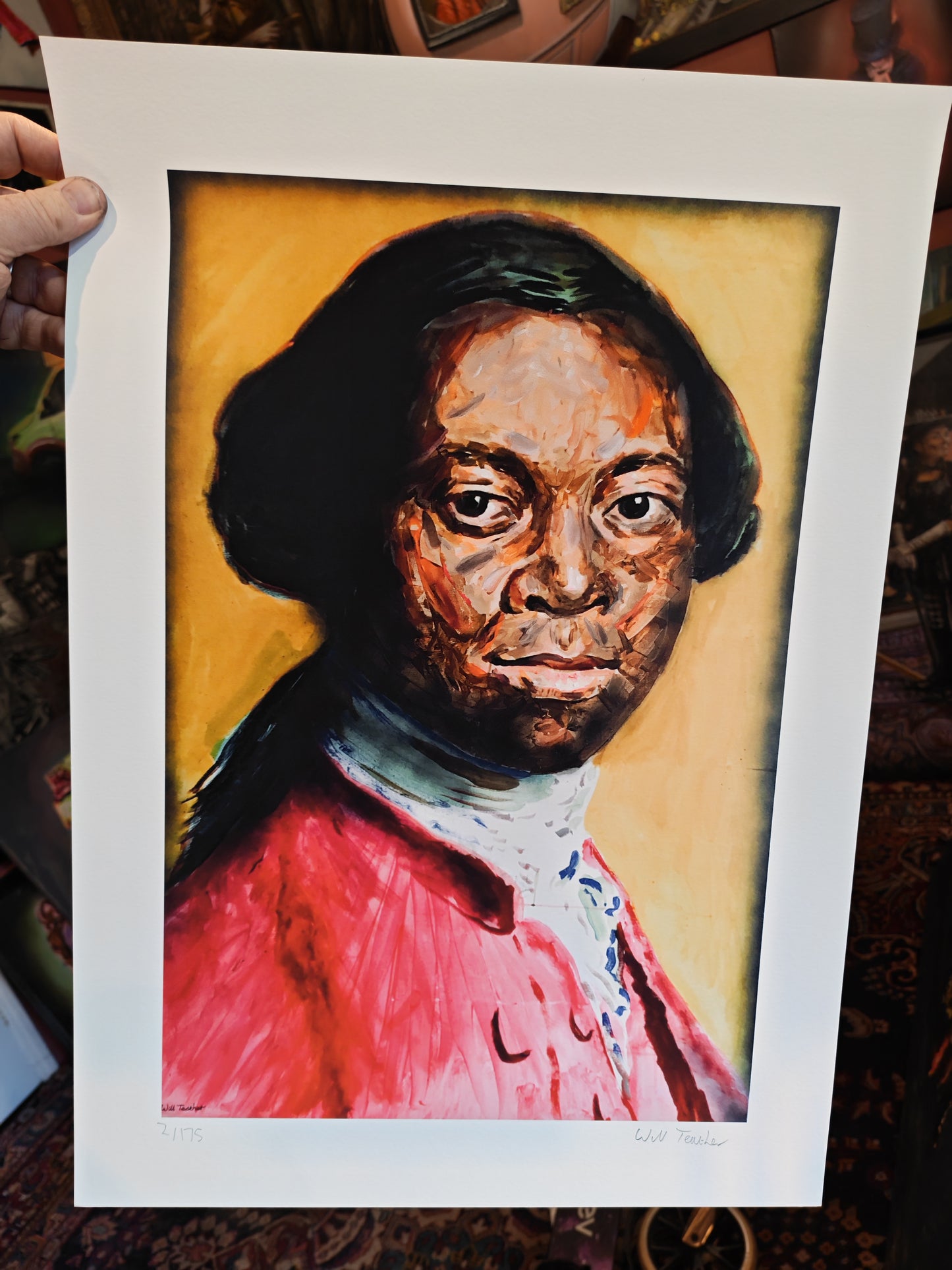 Sancho - Large limited edition contemporary art print by Will Teather