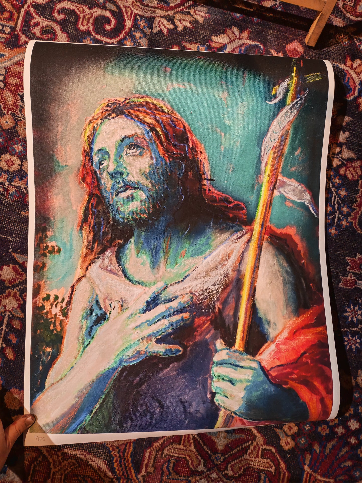 St John the Baptist in the Wilderness (after Murillo) -60 X 80cm - Extra Large signed print by Will Teather