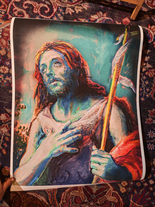 St John the Baptist in the Wilderness (after Murillo) -60 X 80cm - Extra Large signed print by Will Teather