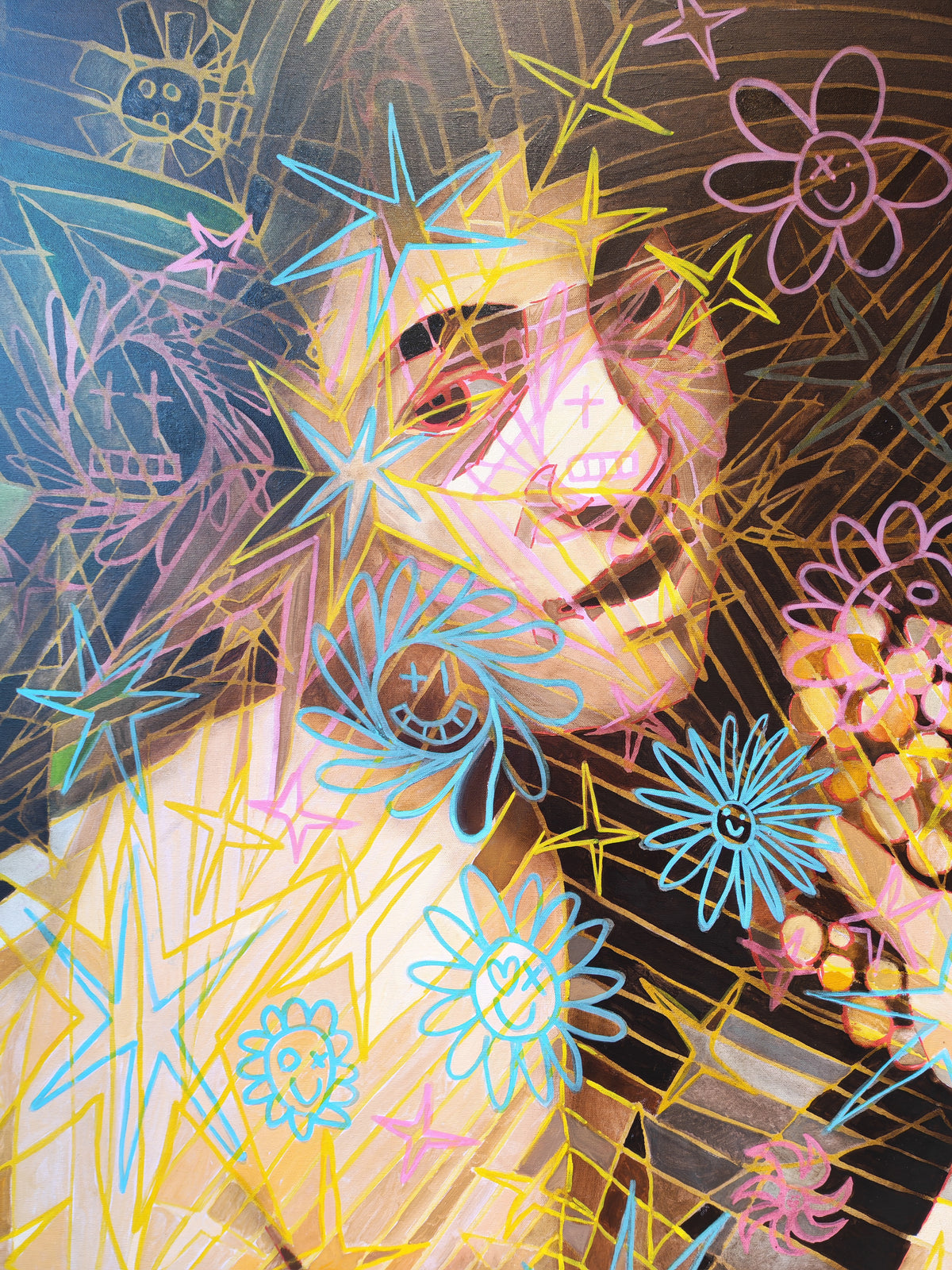 Young Sick Bacchus- Oil and acrylic on canvas- 100 X 120cm - Will Teather